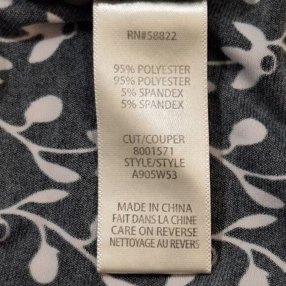 Max Studio Sz Large Wrap Dress Black & White Midi Flutter Sleeves No Wrinkles - Picture 13 of 13